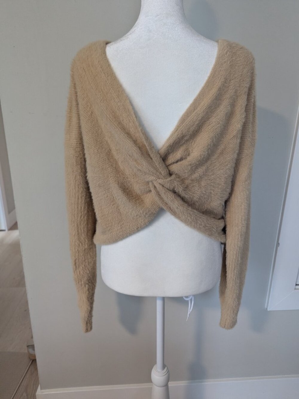 Hollister Fluffy Twist Reversible Sweater XS